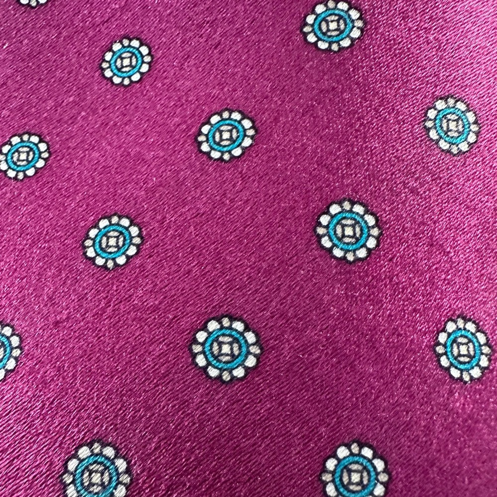 VTG Christian Dior Italian‎ Silk Tie Geometric Print Made in USA Luxury Classic